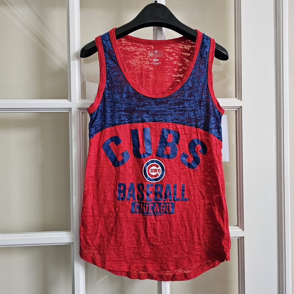 Chicago Cubs Tank Top MLB Baseball Shirt Red White Blue SMALL